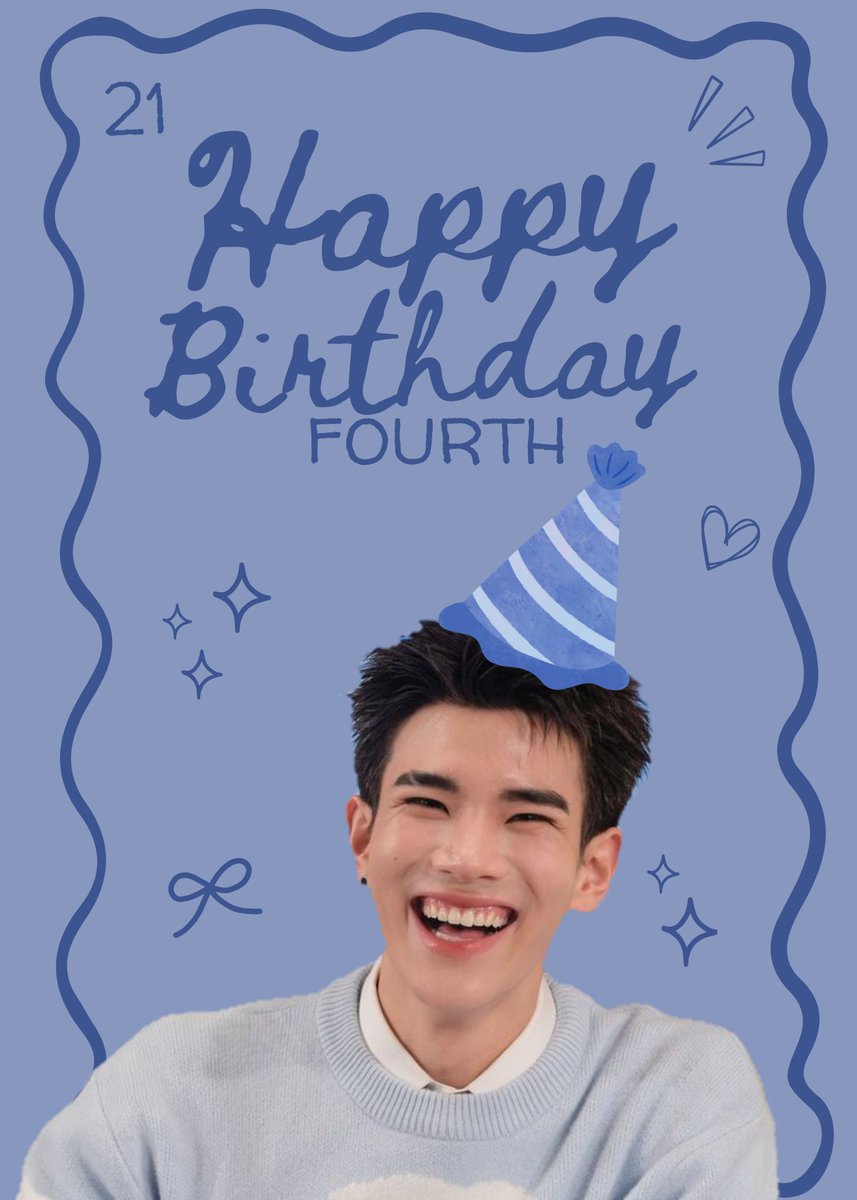 ¡Feliz cumpleaños a nuestro querido FotFot! 🥳💙
¡Gracias por ser una persona tan única!
Que la vida te siga llenando de motivos para sonreír rodeado de gente que te quiera tanto como nosotros lo hacemos 💙

FOURTH NEW CHAPTER
#FOURTH21stBirthday
#Fourthnattawat #โฟร์ทณัฐวรรธน์