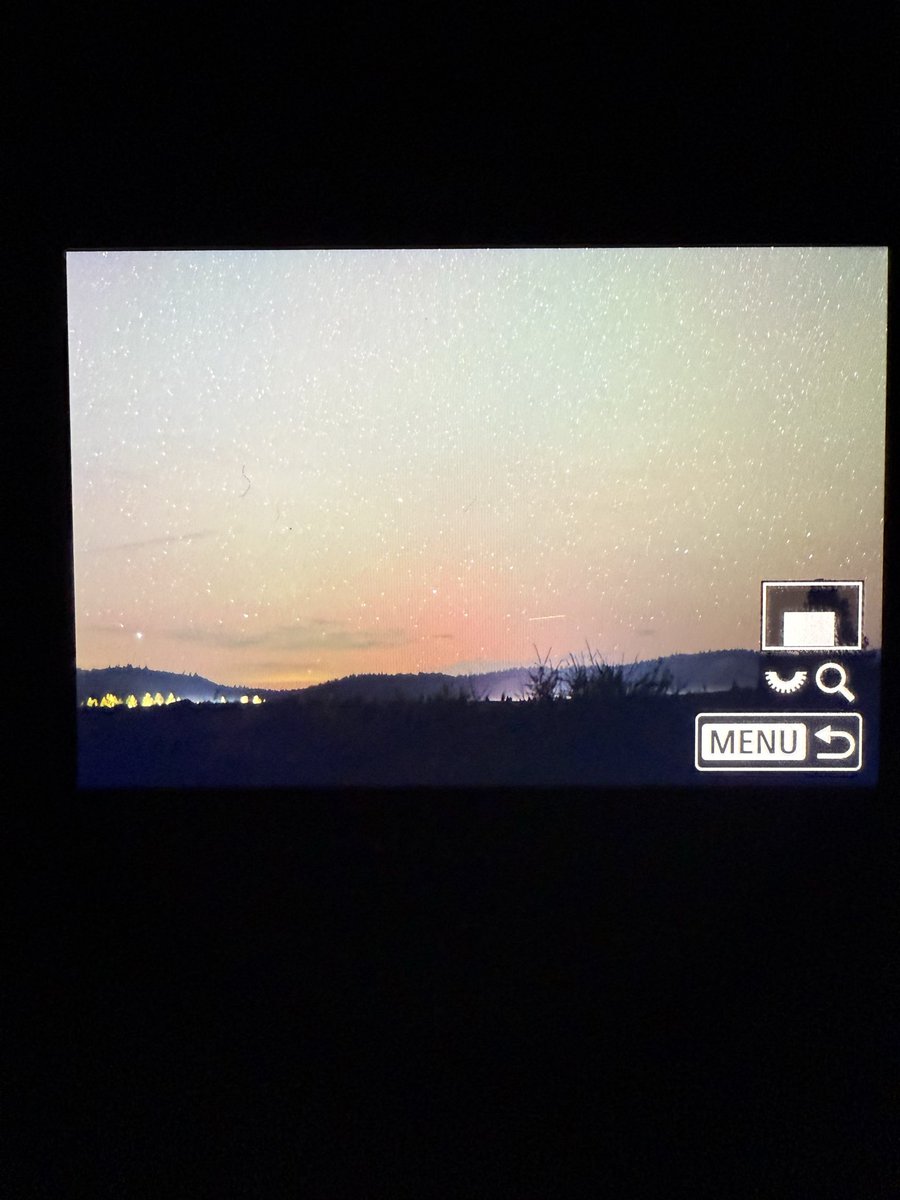 Tiny bit of aurora visible from Mammoth Lakes, California right now!