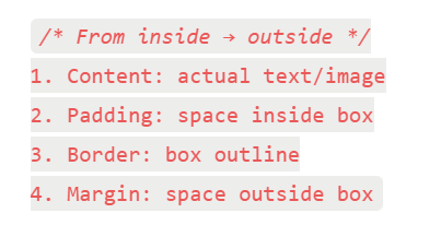 ShubhDJ191's tweet image. 🎯 THE BOX MODEL (Everything starts here):
Every HTML element is a box with 4 layers
ALWAYS use box-sizing: border-box; globally!
#webdev #CSSBasics #CSS #Frontend #framework
