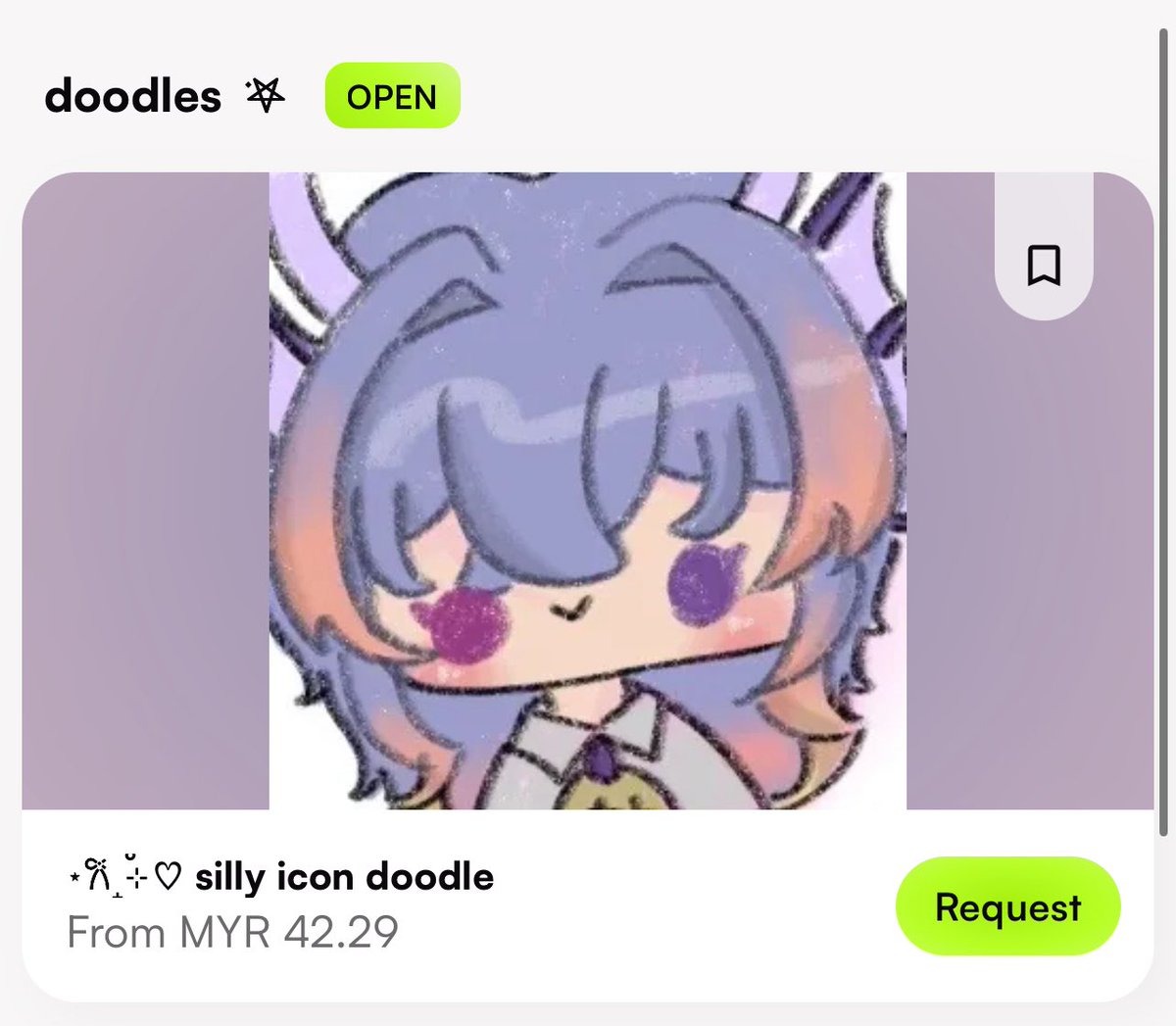 doud0us_'s tweet image. help me get verified on vgen..? 👀
i have a new commission type open for experimental purposes so feel free to check it out!
your support means a lot mwa mwa 💜
↣ vgen.co/doudous