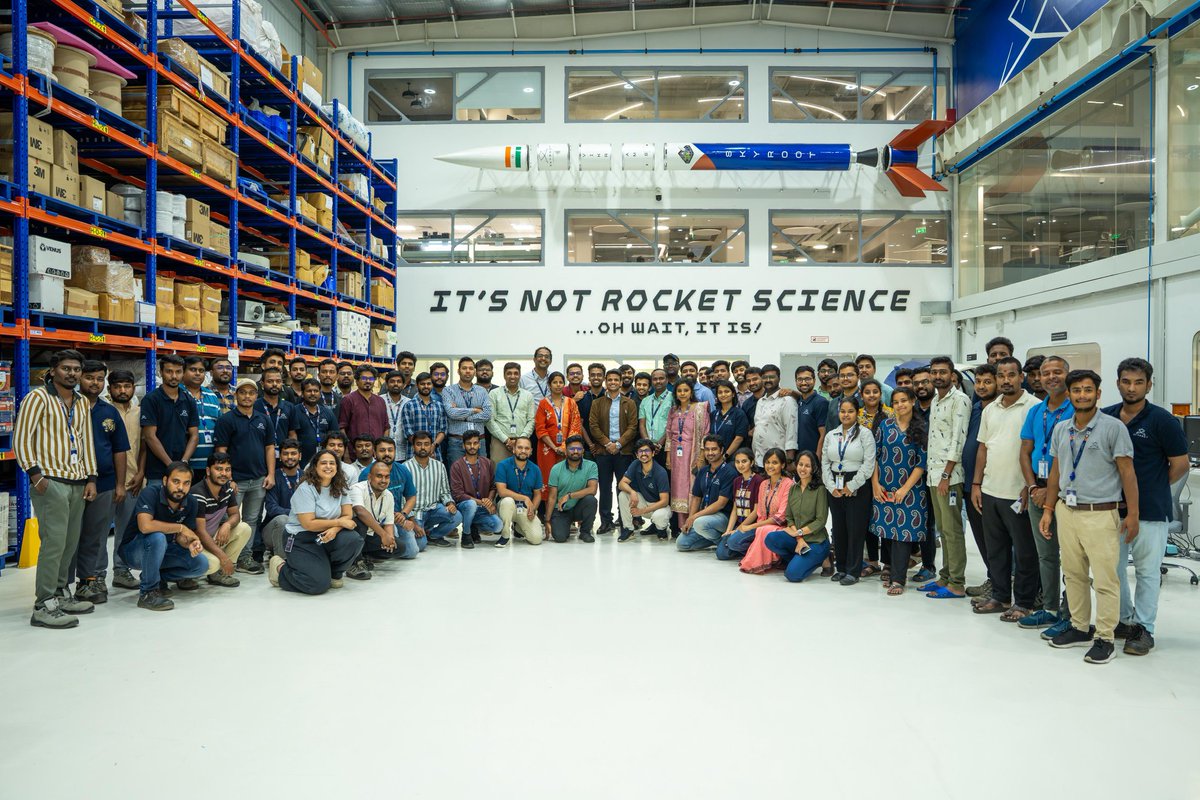 SkyrootA's tweet image. A star from space crossed our orbit this week.⠀
⠀
For 18 days, Group Captain & Astronaut @gagan_shux orbited our world. And now, we got to orbit around him!⠀
⠀
Otherworldly insights and plenty of rizz, this meeting had our team 😍⠀
#SkyrootAerospace