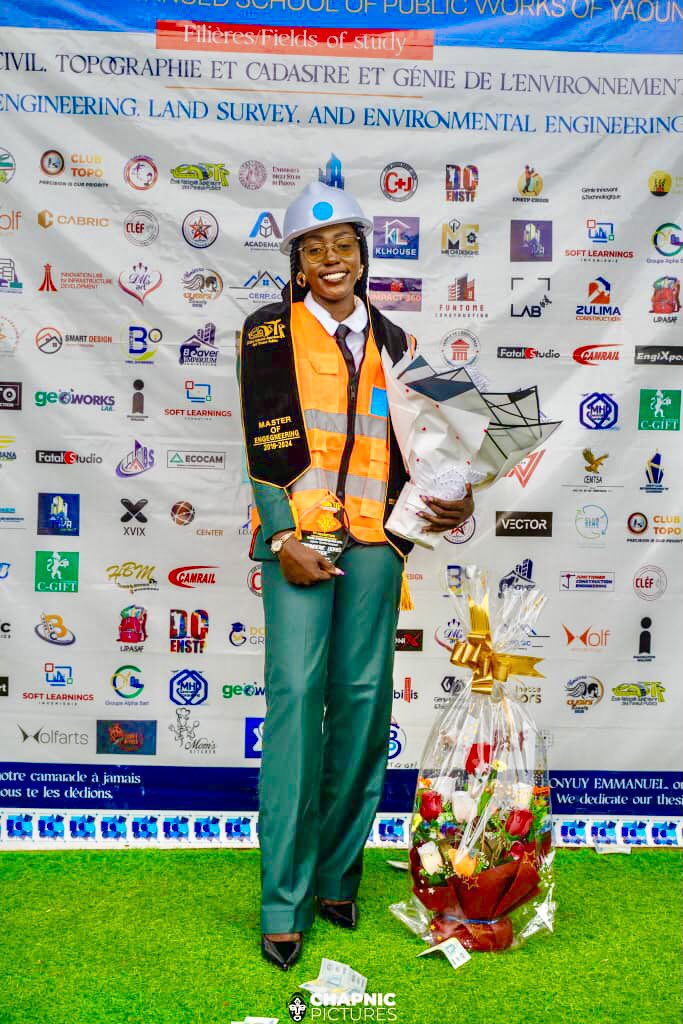 Soutenance de l’étudiante Enongene Doris  de l’Ecole Nationale Supérieure des Travaux Publics, filière Topographie et Cadastre vendredi 17 octobre 2025. 

Président du jury : Pr Talla André 
Examinateur : Ing Leonard Kouoh   
Rapporteur: Dr Kome   

Mention : Très Bien