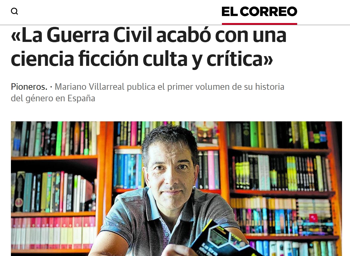 Hoy me entrevistan en el diario El Correo, donde hablo sobre ciencia ficción española :-)
elcorreo.com/culturas/terri…
