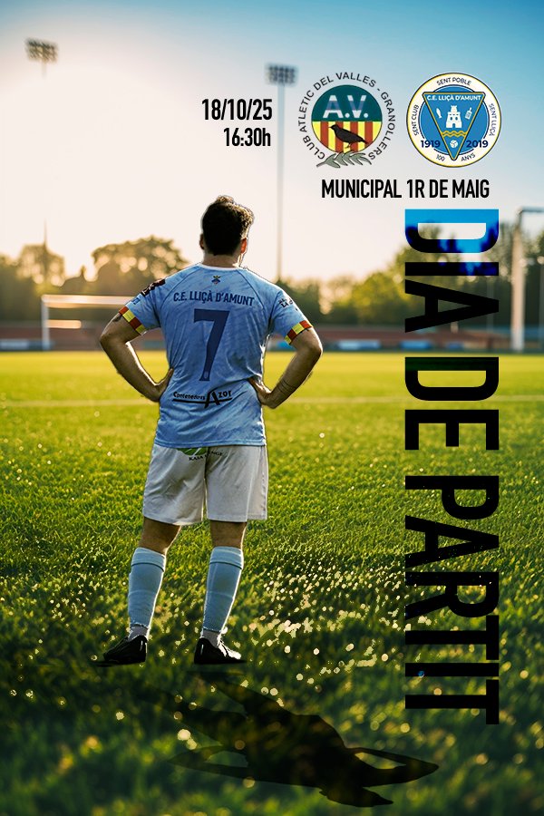 C. At. Vallès  🆚 C.E. Lliçà d'Amunt

🗓️ 18/10/2025 - Jornada 5
⌚ 16:30H
🏟️ Mpal. Primer de Maig

#somlliçà🔵⚪