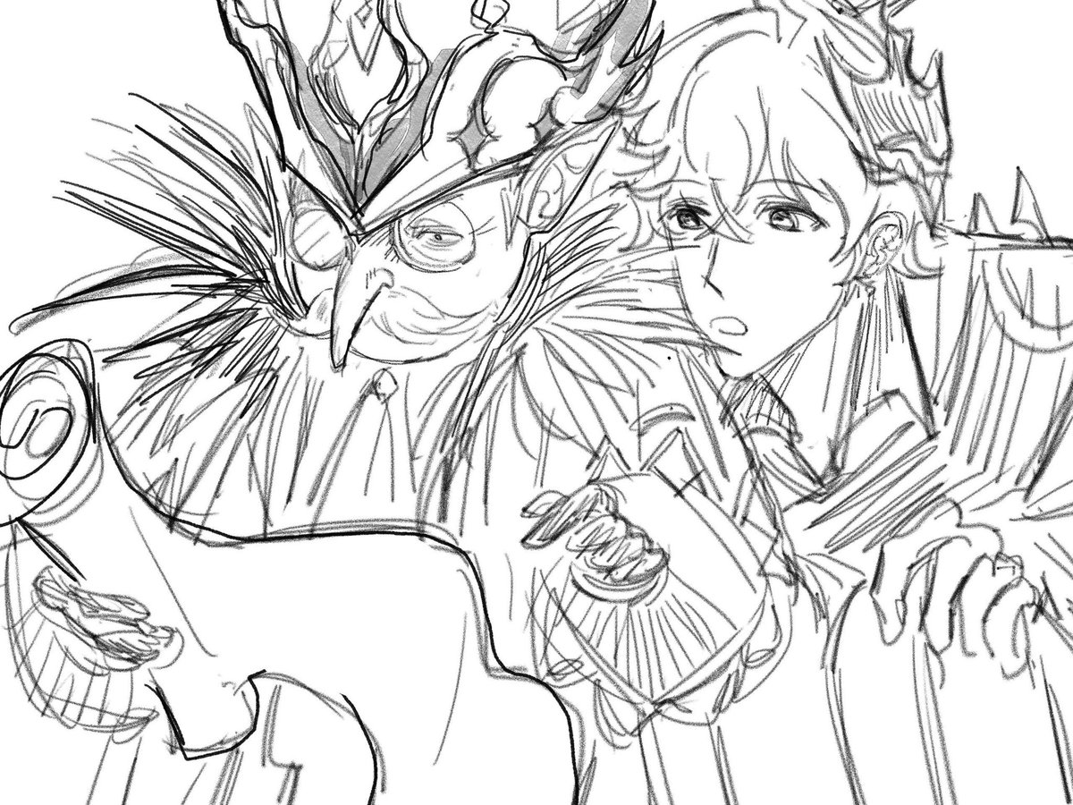 V4Dng2942's tweet image. #fatui sketch