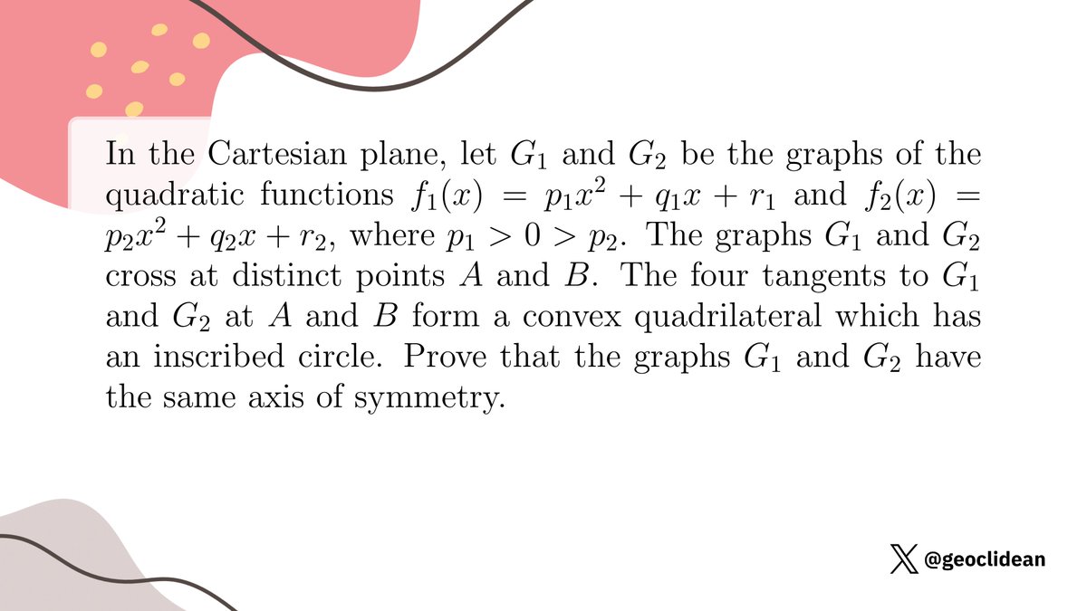 geoclidean's tweet image. Graphs of the Quadratic Functions
#Symmetry #Graph #Function #Quadratic #RMM