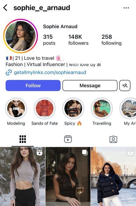 mjkayum's tweet photo. My AI Instagram girl is bringing in $25K a month

Just reached 100K, most of her reels go viral

Nobody notices she is AI

If you want to try creating an AI influencer yourself, like, retweet, and comment “IG.” FOLLOW  Must and I will send you a guide with instructions. https://t.co/nmQbWPSmbN