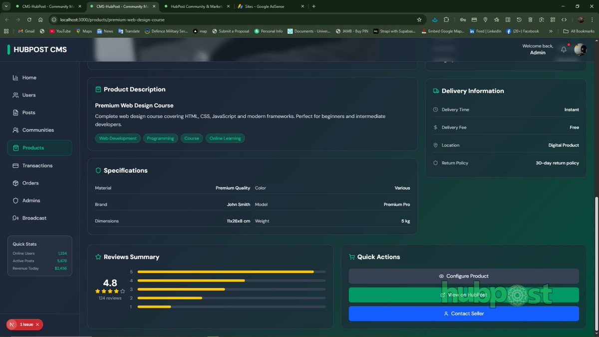 codewithpdev's tweet image. Oct 17โ18 โข 2025 Recap,
built 6 interlinked pages for the @globalhubpost CMS with Next.js 15, TailwindCSS, Framer Motion & dummy data. UI's clean, responsive, animated. All worked on localhostโฆ but break in prod ๐คฃ
I'll fix that later โบ๏ธ
#buildinpublic #HubPostCommunity #PDEV