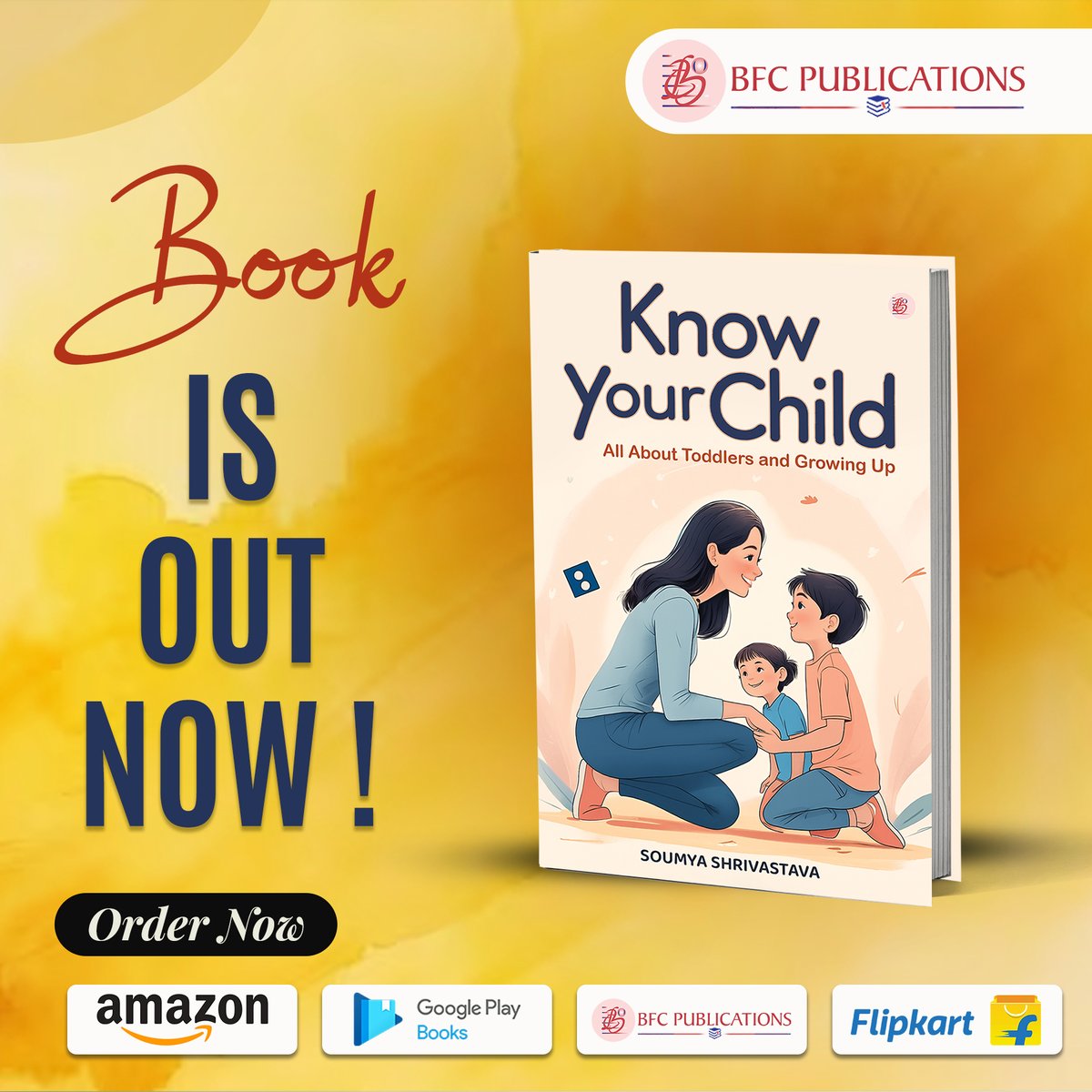 BfcPublications's tweet image. Know Your Child by Soumya Shrivastava

🛒Amazon-amzn.in/d/c21dP4c
📖Flipkart-tinyurl.com/4n7h8jew
📚Google Play-tinyurl.com/y3nu85pp
🛍️BFC Store-tinyurl.com/3zh2jymf

#knowyourchild #parentingguide #mindfulparenting #modernparenting #selfpublish #bfcpublications