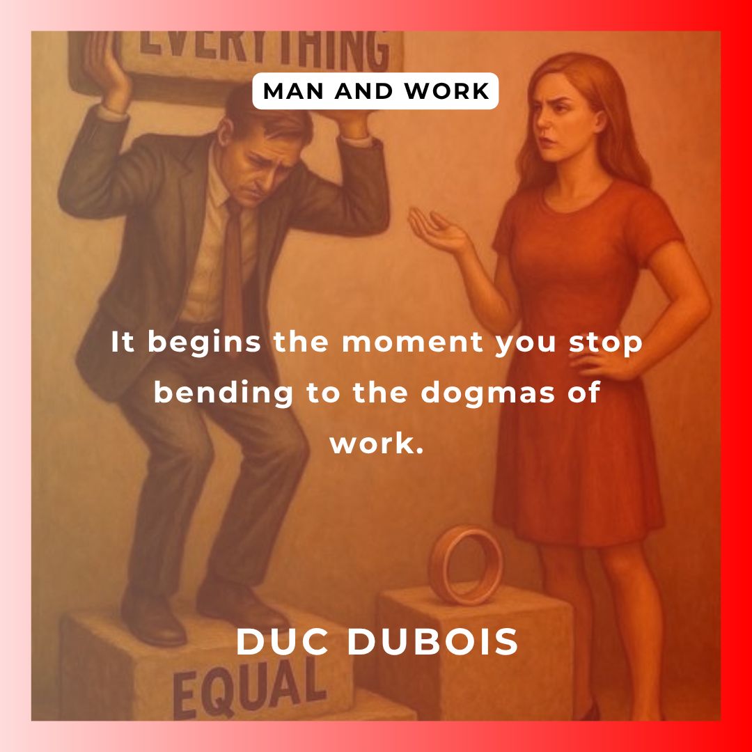 dubois_duc's tweet photo. It begins when you stop bending to the dogmas of work.
Freedom starts here: purpose, dignity and limits guide choice. #Work #Philosophy
To explore further, discover ‘Man and Work’ at https://t.co/zvV41mlVdQ
What would truly set you free? https://t.co/d3ThSHaKAA