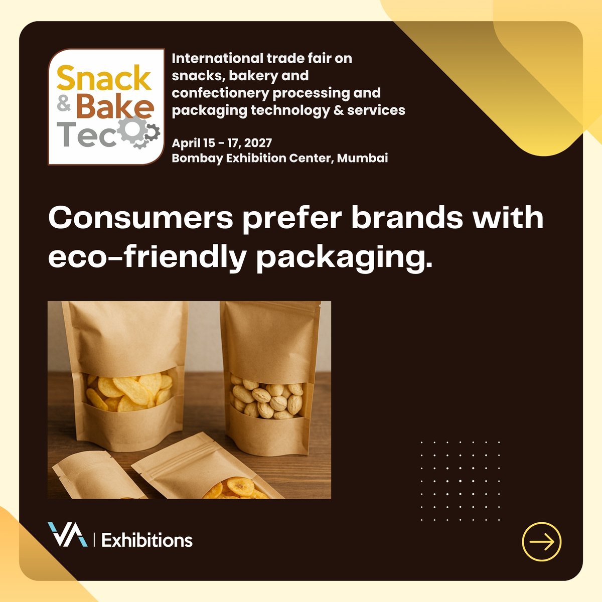 SnackandBakeTec's tweet photo. 🍿 Snack consumption is changing - are your production lines up for it?
Exhibit at Snack &amp; BakeTec 2027
Exhibitor Inquiry - https://t.co/CyYKC6FCMH
📩 mp@vaexhibitions.com | 📞 +91 99850 99009
#SnackAndBakeTec2027 #BakeTechIndia #SnackProcessing #BakeryInnovation https://t.co/mSGI3m7Xid