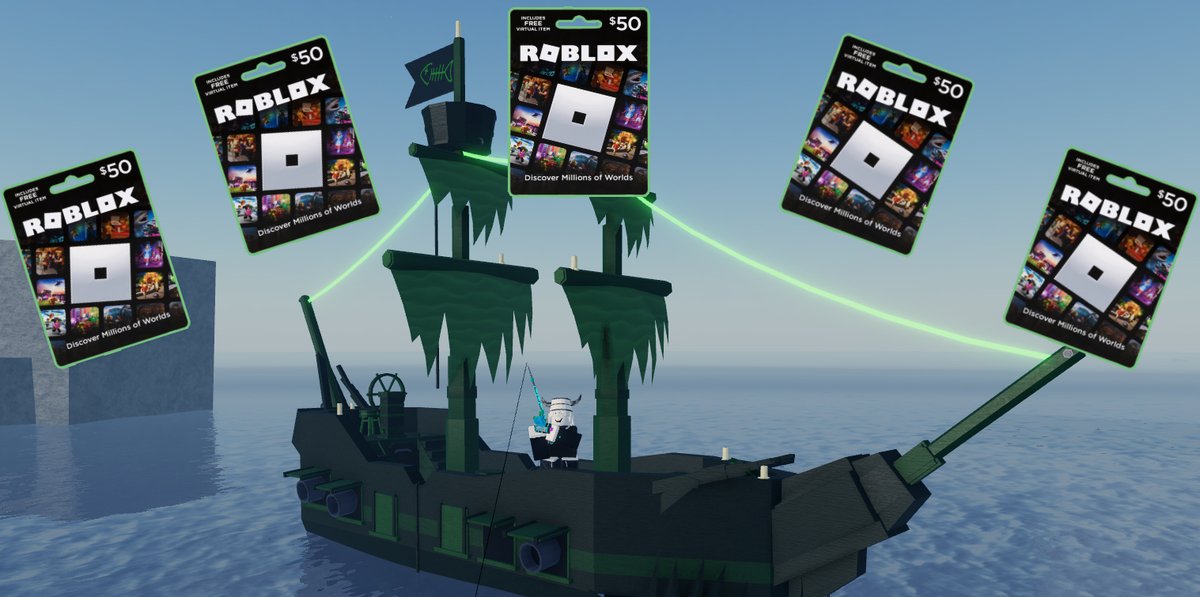 FischOnROBLOX's tweet image. 🎃 FISCH FRIGHT UPDATE GIVEAWAY 👻

We’re giving away:
⚓ 5 Rare “Flying Dutchman” boats
💳 5x $50 Roblox Gift Cards

To enter:
1️⃣ Post a picture of your Roblox character’s Halloween costume in the comments 🎭
2️⃣ Include your Roblox username

We’ll choose 5 winners with the best…