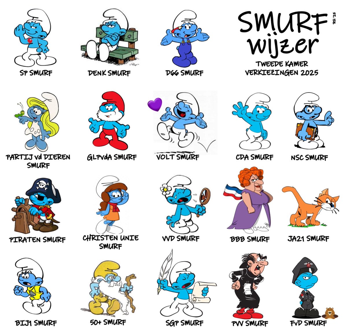 De Smurfwijzer 2025. Veel smurfplezier!