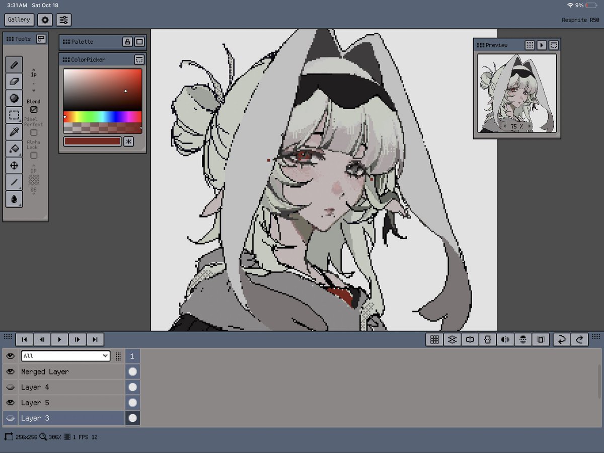 Evolved from doing lil guys to portrait in pixel art… 

#pixelart