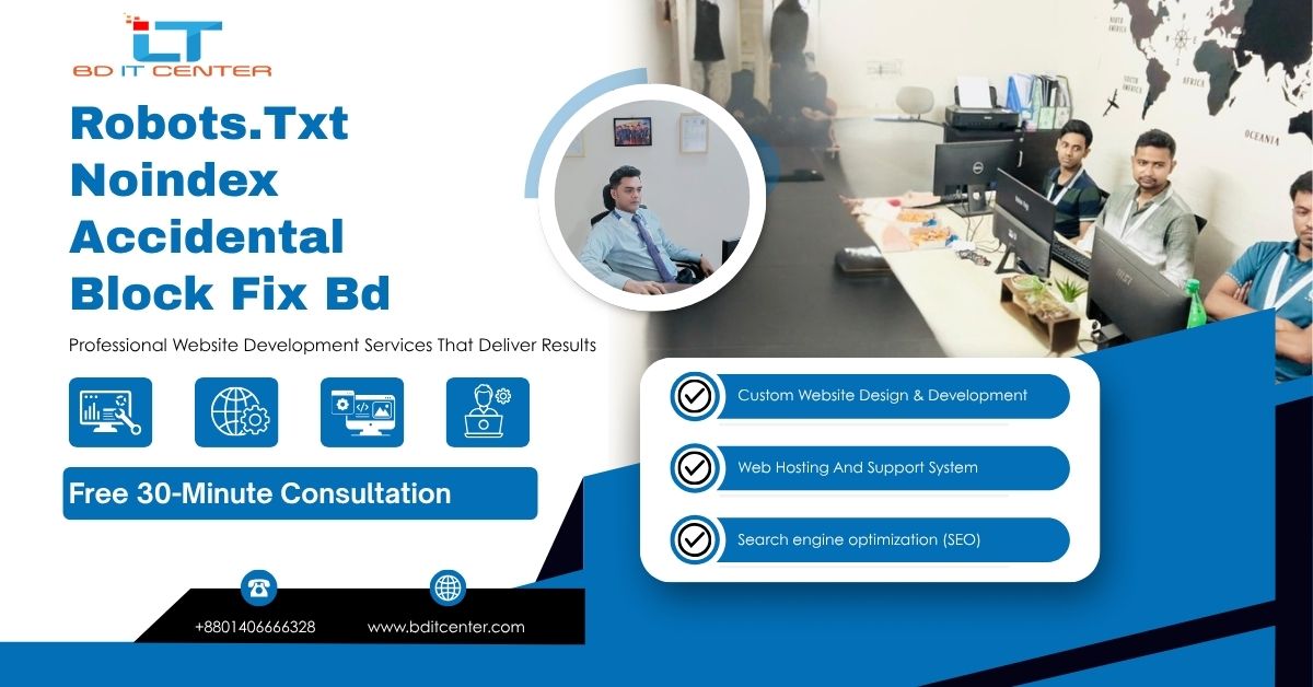 BDITCENTER's tweet photo. https://t.co/pPyFfcqiDT
#RobotsTxtFixBD #NoindexErrorBD #SEOFixBD #BDITCENTER #WebsiteIndexingBD #GoogleSearchFix #WebDevelopmentBD #WordPressSEO #DigitalMarketingBD #SearchVisibilityBD https://t.co/ZqKGvhMDTz