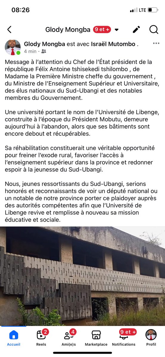 glodymongba1's tweet photo. L’Université de Libenge, bâtie à l’époque du Président Mobutu, est aujourd’hui oubliée alors que ses bâtiments tiennent encore.
Sa réhabilitation freinerait l’exode rural et redonnerait espoir à la jeunesse du Sud-Ubangi.
Nos élus doivent agir maintenant. 🇨🇩 https://t.co/xOkfVJdiCg