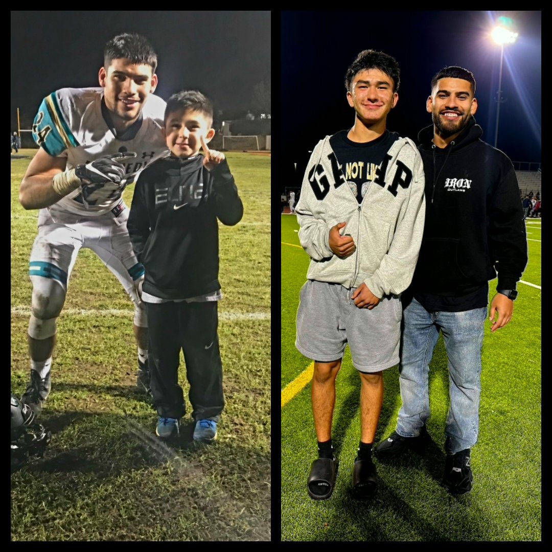 How time flies...we measure years by the players that have come through my son's football life.  Ran into Juvi Herrera and we recreated the picture with he and Ethan!  Great young man!
#BuiltNotBorn 
#KennedyFamily