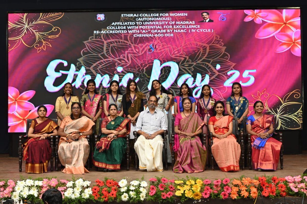 ✨ Ethiraj Ethnic Day ‘25 – Firangipani: Blooming in Ethiraj! 🌸
A day of colors, culture &amp; tradition with captivating performances, a graceful Saree Symphony &amp; a stunning fashion show! 💃
<a href="/mike_vmm/">Mike Muralidharan</a>  <a href="/dralfredjose/">Dr.Alfred Jose</a> 
#EthirajEthnicDay #Firangipani #EthirajCollege #CulturalVibes