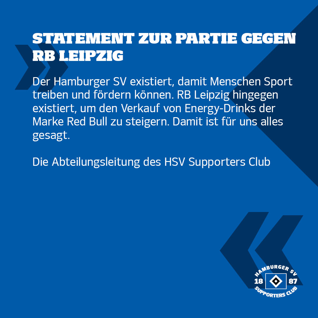 Statement der Supporters Club-Abteilungsleitung zur Partie gegen RB Leipzig. ⬇️