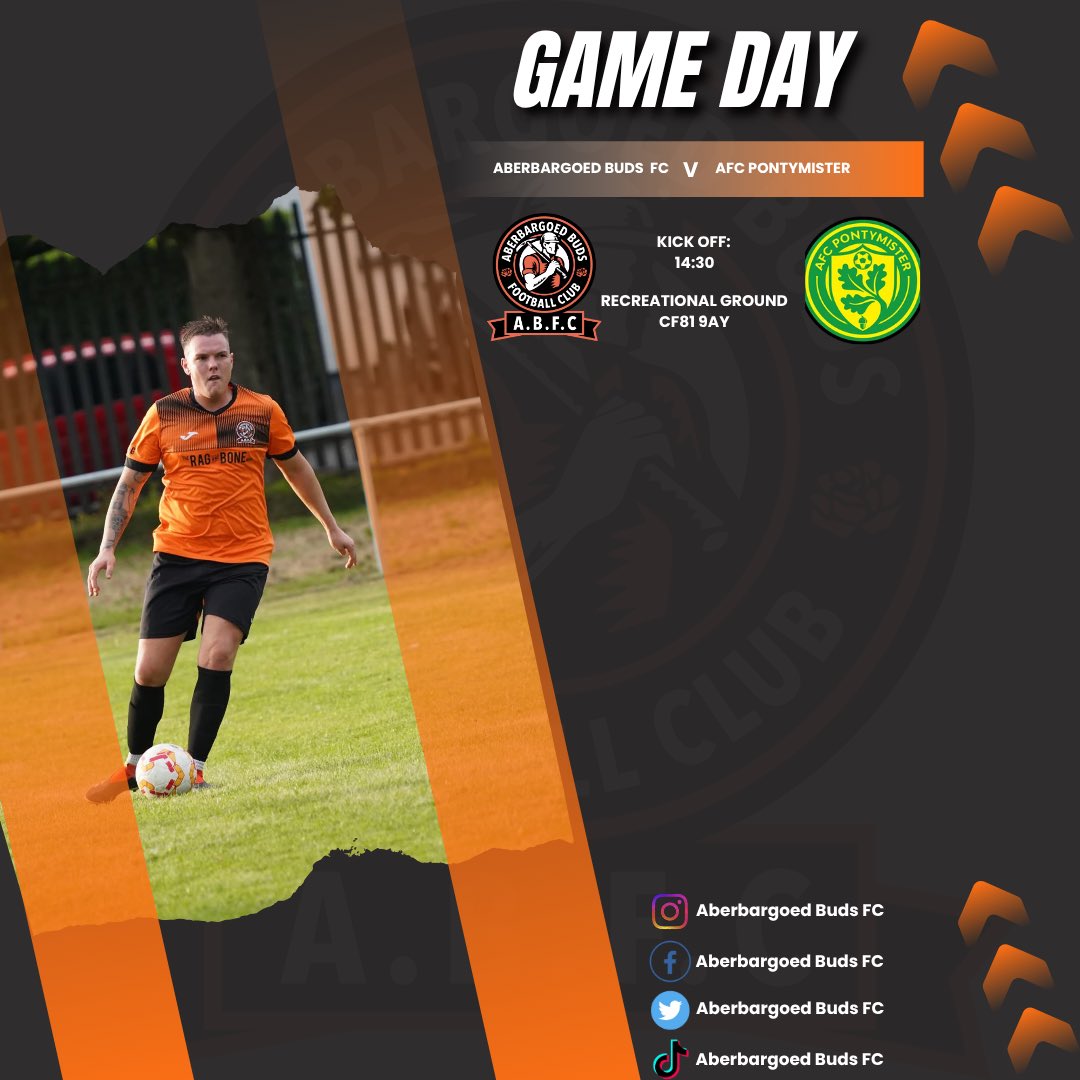 🚨GAMEDAY🚨

The first team are back in action at home against AFC Pontymister! The lads are looking to back to winning ways! 

Refreshments will be available!

Come and support the lads!

#uppabuds🧡