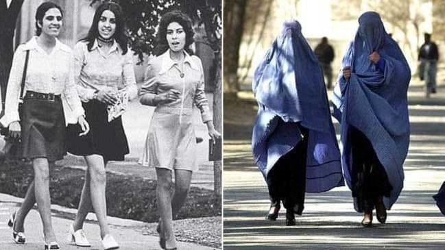 Vivi para ver o pessoal de esquerda defender com unhas e dentes a opressão das mulheres.
Primeiro que usar burka não é uma forma de vestir, é uma opressão imposta pelos "donos" das mulheres.
Segundo, vocês já viram como as mulheres se vestiam antes da islamização?
Tenham decência