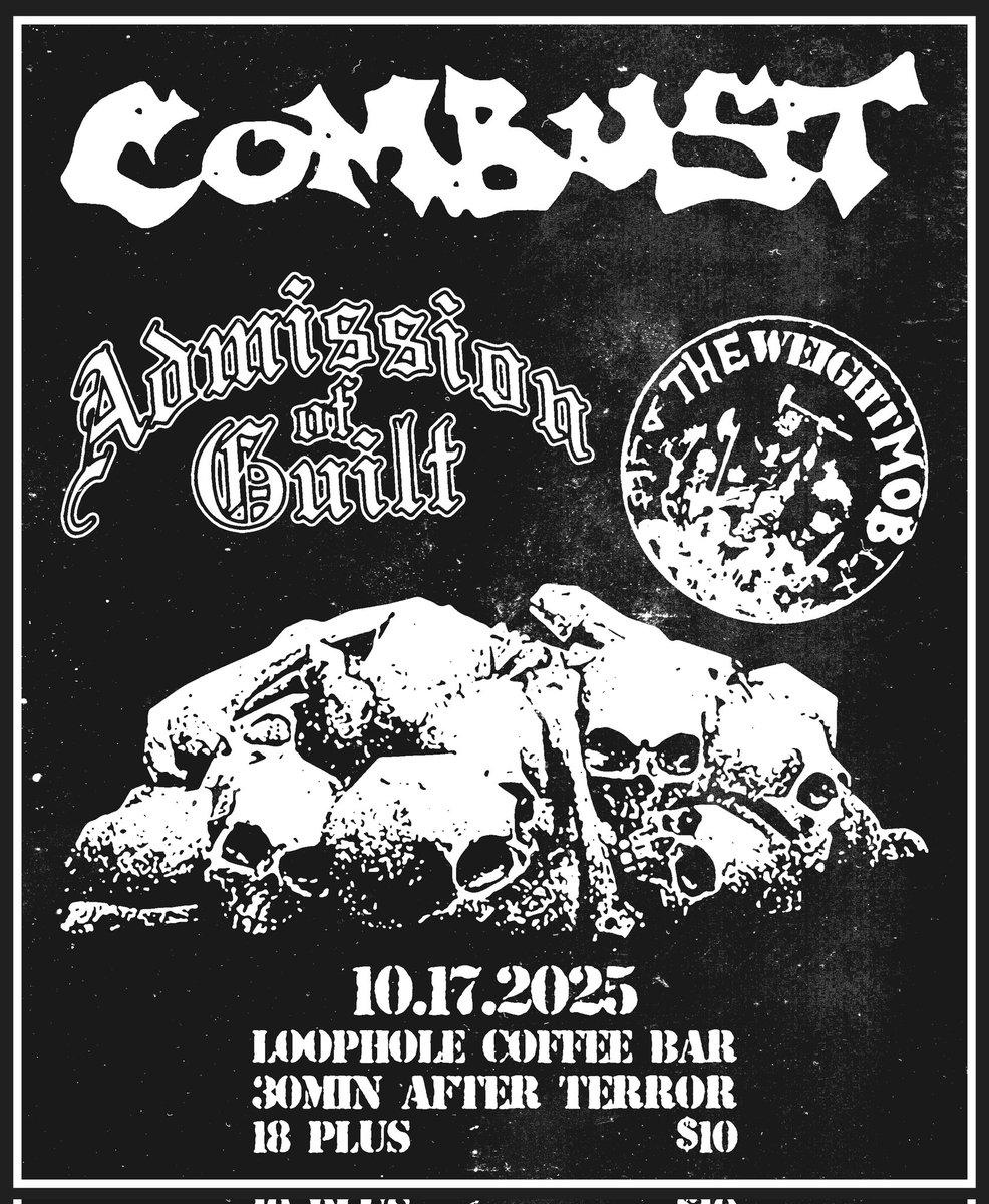 IntroGrunt's tweet image. Combust aftershow in a room the size of the stage they just played on
HC the old way