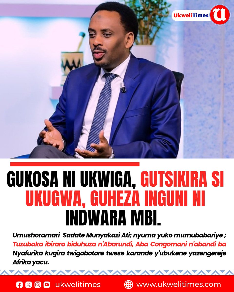 UKWELITIMES's tweet photo. 🛑 AMAKURU AGEZWEHO ;
Umushoramari SADATE Munyakazi @SadateMunyakazi Ati : Nyuma yaho Mu muhaye #IMBABAZI Imihigo irakomeje kandi ni kwa kundi :
“U Rwanda n'abanyarwanda tugomba gutera imbere tukaba abakire, inyigisho ikomeye nize muri iyi minsi, nuko Ubukire bwacu tugomba kuzaba turi kumwe n'abavandimwe bacu ba Afrika.”
@UKWELITIMES #UkweliTimesNews #UkweliTimesBreakings