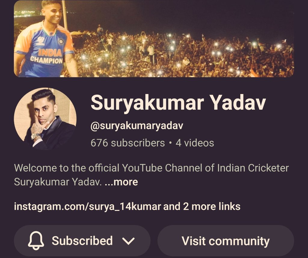 itzsecondself's tweet image. Indian T20 captain started a Youtube channel 
#SuryakumarYadav #T20WorldCup