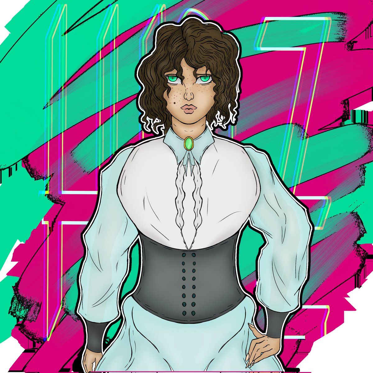 LEOHNZ_'s tweet image. Moça chamada luci. #artebr #arte #desenhodigital