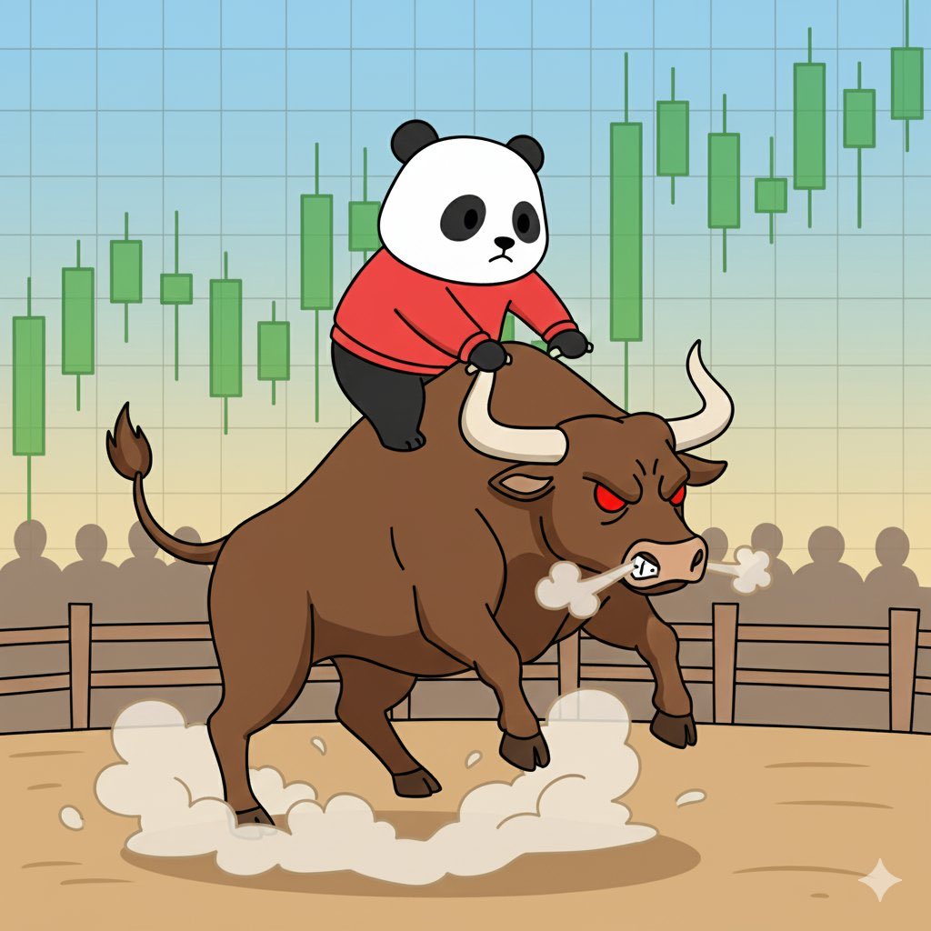 Pandupandas's tweet image. $PANDU is honing his skills, mastering the art of bull riding.
Once fully trained, he'll be an unstoppable force