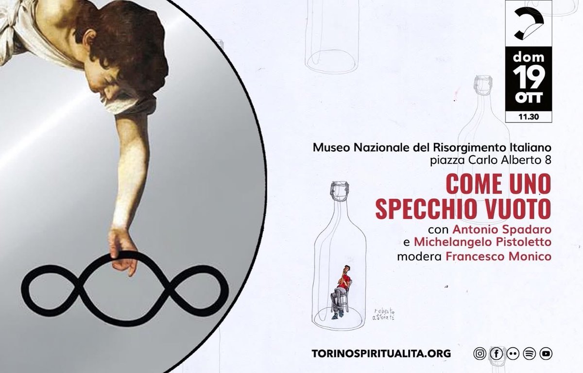 #19ottobre a #Torino ore 11.30 “Un maestro dell’arte contemporanea, creatore di simboli e forme, e un teologo gesuita, esegeta appassionato d’arte, si danno appuntamento nello spazio vuoto del dubbio e della possibilità, in cerca di un affaccio comune sul mistero. Come nei