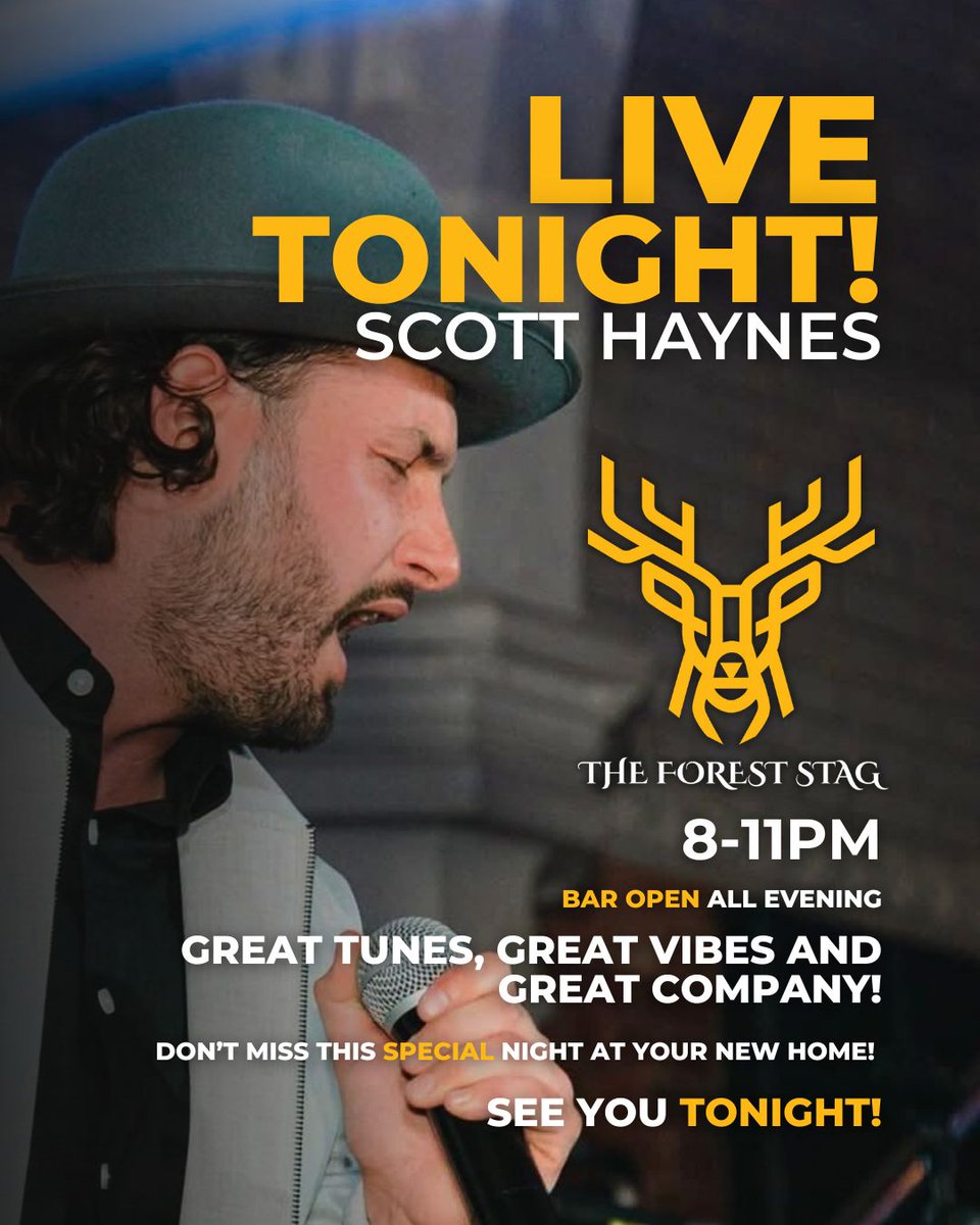BASH FANS 📣 

Make sure you head into The Forest Stag post-game today - we’ll be presenting our player of the match + you will get to hear the thoughts of our manager Jack Williamson‼️

And don’t forget - we have singer Scott Haynes performing live from 8. 🖤💛

#WeAreBashley