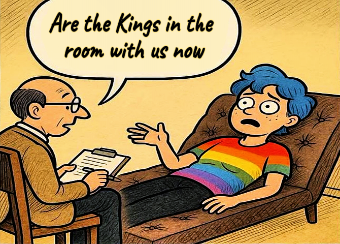 Brog (@brogtog) on Twitter photo <a href="/Suzierizzo1/">Suzie rizzio</a> Protesting an issue that doesn't exist. ๐คฃ
"But, but, but... he acts like a King." <a href="/Suzierizzo1/">Suzie rizzio</a> Protesting an issue that doesn't exist. ๐คฃ
"But, but, but... he acts like a King."