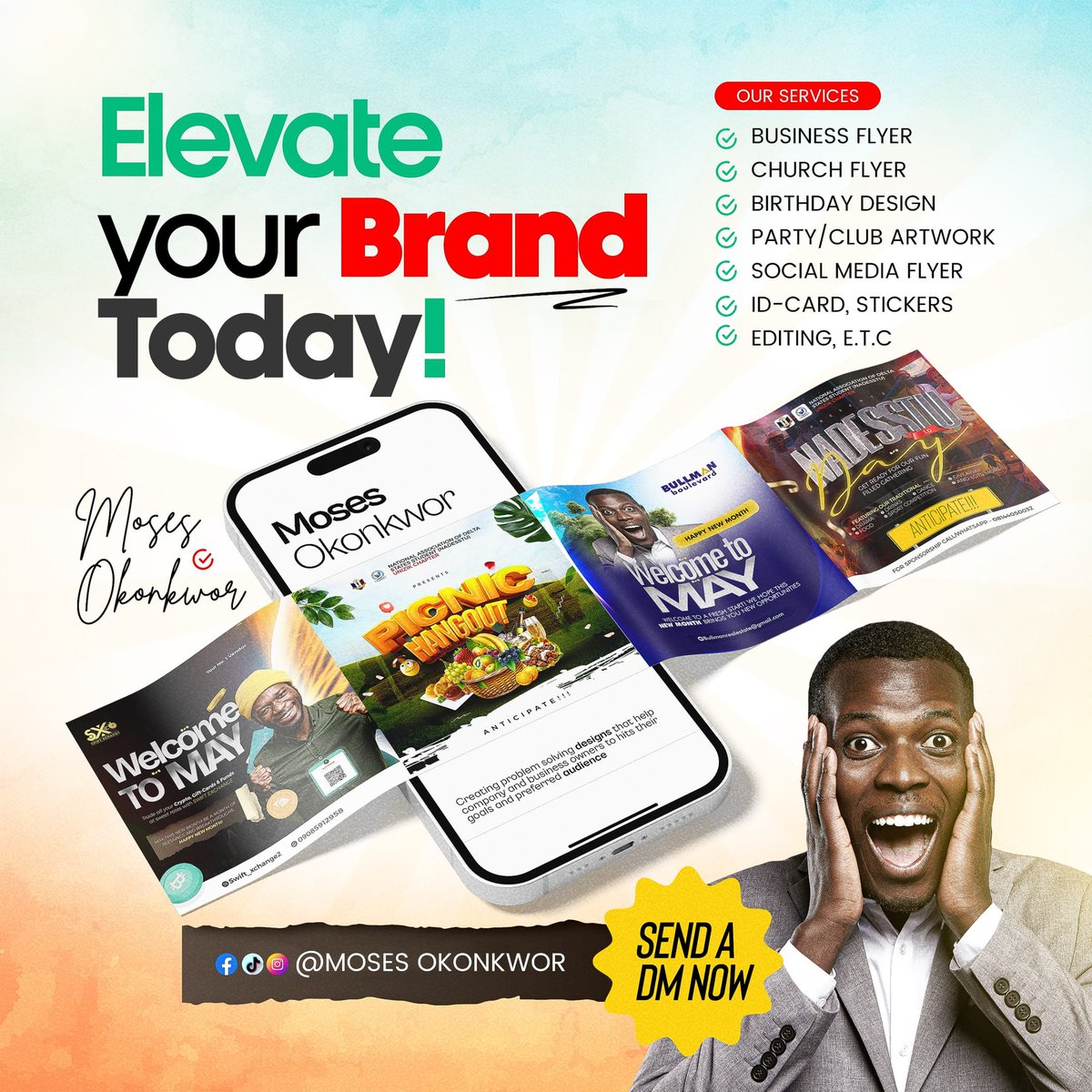 Weekend is here again 😁
In case you have forgotten, I'm a Graphic Designer.
Hire me for your design projects today!