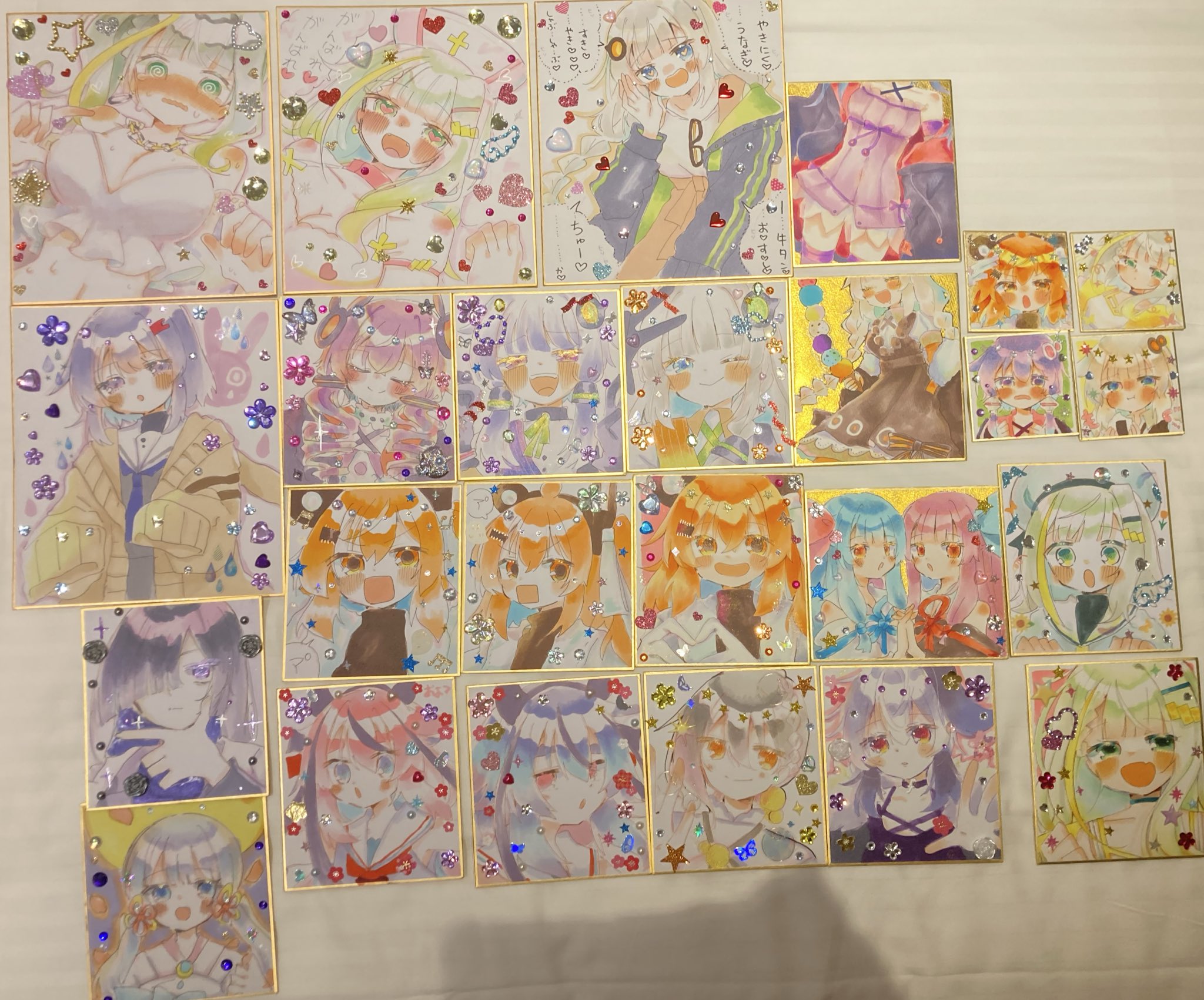 鬼っちイラスト色紙アート 鬼っちイラスト色紙アート