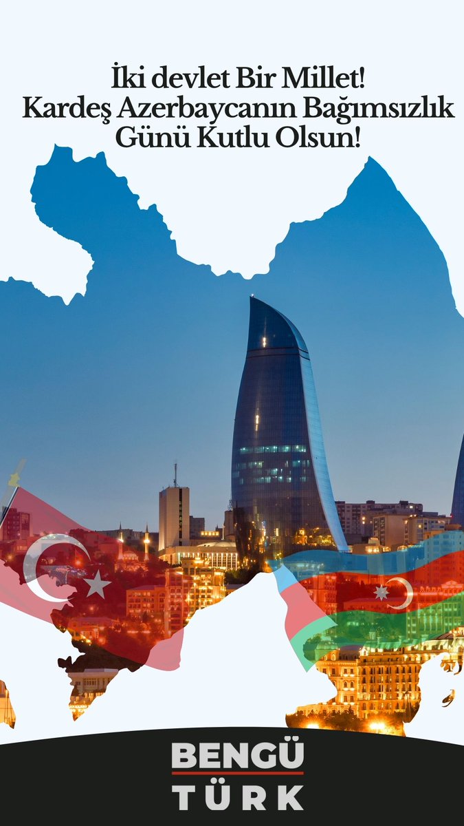 Can Azerbaycan’ın Bağımsızlık Günü kutlu olsun

Bağımsızlık uğruna can veren tüm şehitleri rahmetle anıyoruz.
Yaşasın Azerbaycan! Yaşasın Türkiye-Azerbaycan kardeşliği!

#Azerbaycan #BağımsızlıkGünü #BirMilletİkiDevlet