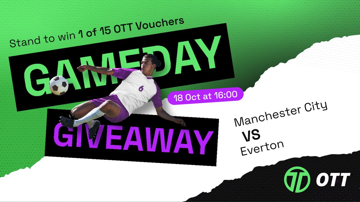 ottvoucherza's tweet photo. Manchester City vs Everton  – who will dominate the field this weekend? 🔥
 
Win 1 of 15 #OTTVoucher! 🎉 Predict the winner for a chance to be one of 10 winners, plus 5 more winners will be chosen from those who share this post! T&Cs Apply: https://t.co/NKFlzMOP7G.
 
Winners will be announced every Tuesday.

Sign up on OTT4Me 👉https://t.co/sFYXRyA7YT to enter competitions using your redeemed voucher PINs.
 
#OTT4Me #MoneyMyWay