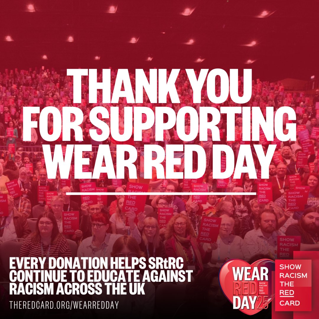Seeing all the support we received on Wear Red Day was incredible- we can't thank you enough

If there is one thing we can take from #WRD25, it is that together we are stronger❤️

It's not too late to donate &amp; show your support #AntiRacism #Education👇🏽
🔗ow.ly/hWtW50XcoCu