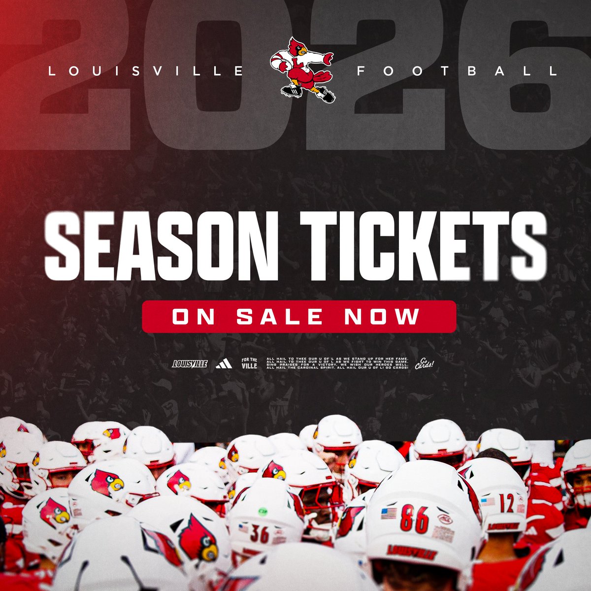 LouisvilleFB's tweet photo. Let's keep the good times rolling 😏

2026 Season Tickets are on sale NOW!

Get Tickets: https://t.co/xAUFtIhRVn
Request Info: https://t.co/L4blTYsFpt

#GoCards