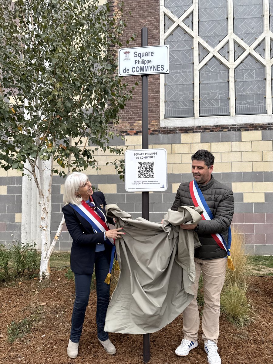 brigitte_liso's tweet photo. Installation du buste de Philippe de Commynes ✨
Heureuse de voir Philippe de Commynes, figure historique et emblématique de #Comines, retrouver toute sa place et son éclat.
Cette rénovation est à l’initiative du comité de la Fête Historique des Louches, qui veille avec passion à faire vivre la mémoire du patrimoine cominois.
Un hommage rendu possible également grâce à l’engagement du Maire Eric Vanstaen et de son équipe municipale.