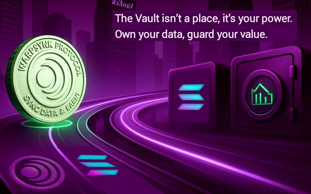 WarpSynk's tweet image. Your data should be yours — stored with you, owned by you, earning for you.
Stay synced. 💜