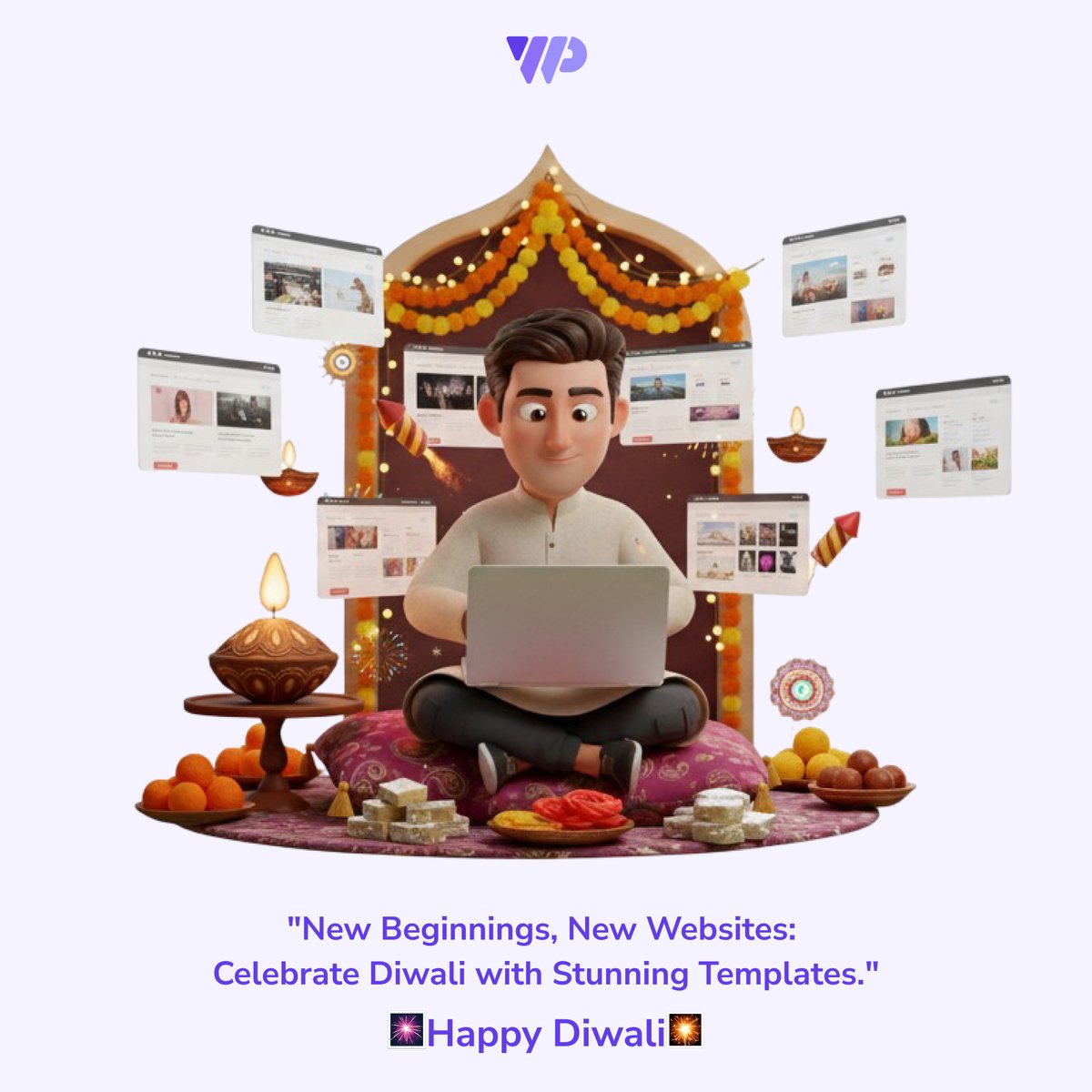 Happy Diwali from the entire #WrapPixel Team! 

As we celebrate new beginnings, why not start your new project too ?

Explore Our Web Templates collection and light up your next launch!

#HappyDiwali #Diwali2025 #NewBeginnings #WebDesign #WebsiteTemplates #Frontend