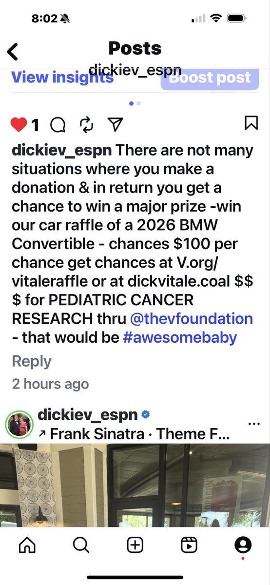 Today is big day in college football before watching share a helping hand for kids battling cancer.Your $100 donation to get a chance to win a 2026 BMW convertible goes for Pediatric Cancer Research! Just go NOW to v.org/vitaleraffle before we SELL OUT 1800 chances