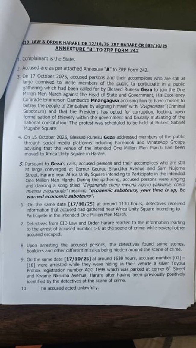 ChangeRadioZW's tweet image. Geza’s Era of Error: Why Zimbabwe Needs Unity, Not Division

Opinion: What shows that Geza is useless in his call is that he has no backing from anyone in ZANU PF. This is proven by who the police have been threatening.

Since he started, no prominent ZANU PF members have been…