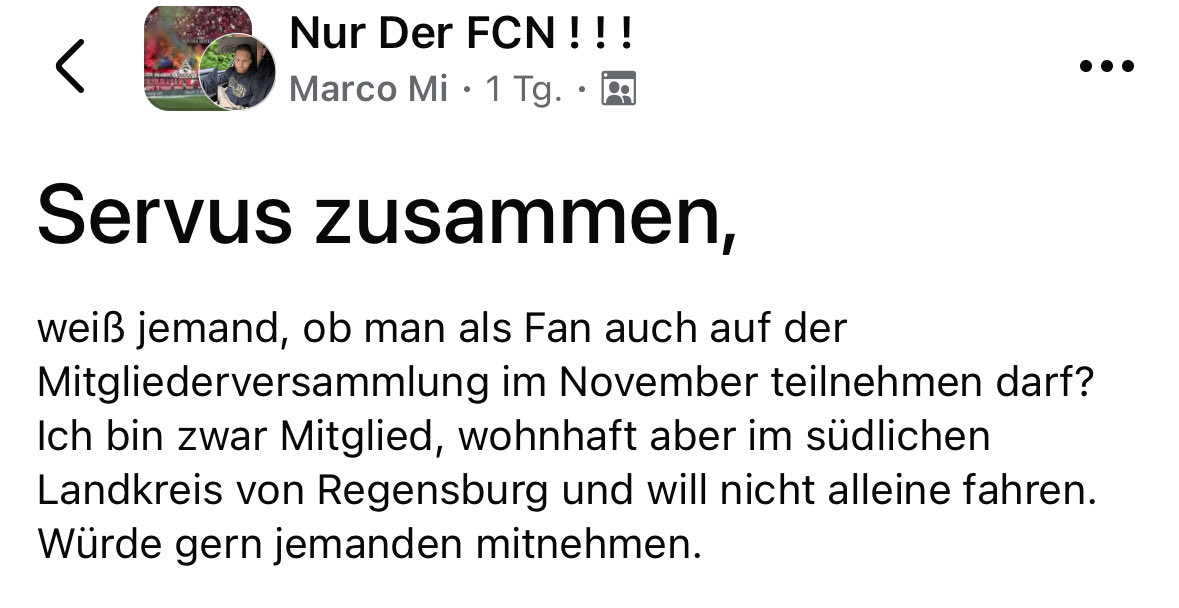 Facebook ist einfach ein ganz besonderer Ort…😍

#FCN