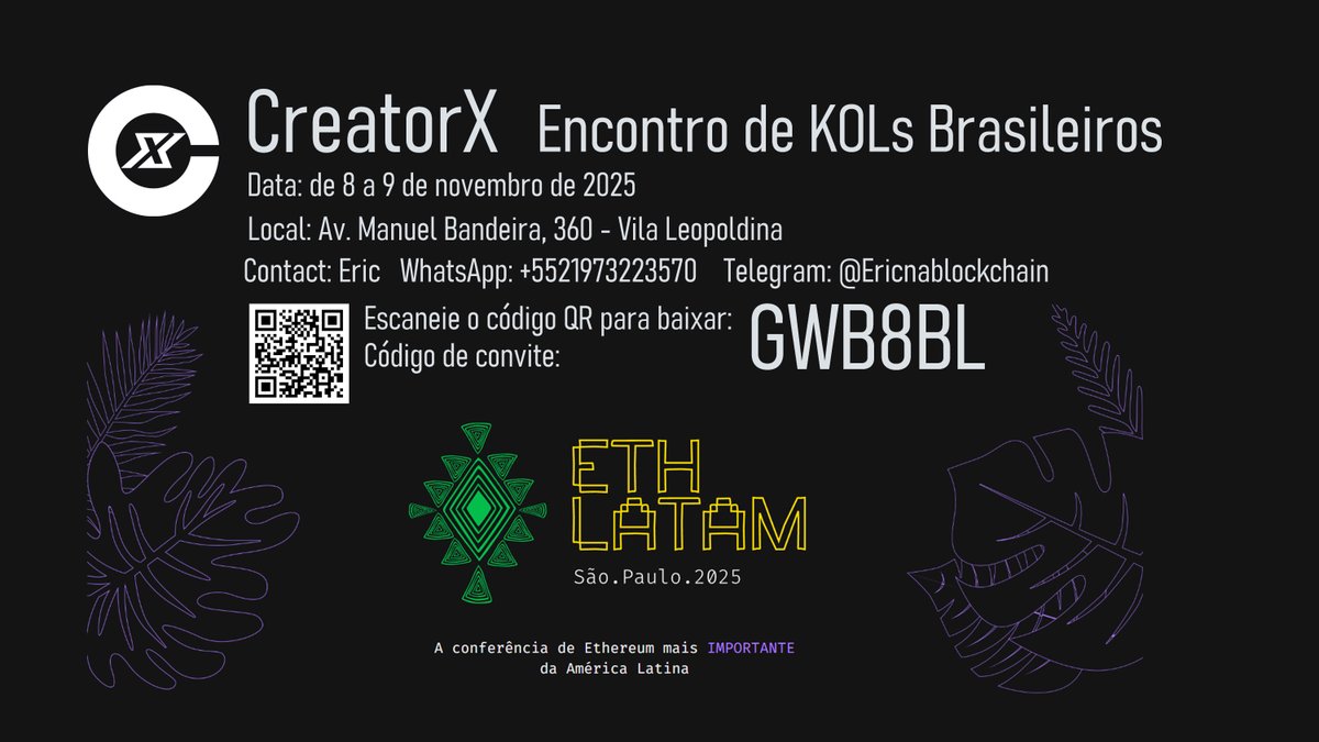 CreatorX (@creatorxinc) on Twitter photo Missed the TikTok gold rush?
Don’t miss CreatorX — a Web3 platform built for the creator economy.Come meet us in person at the ETH LATAM Conference in Brazil!If you’re there, be sure to reach out to me. 👋
Download the CreatorX DApp now and experience the future of the creator Missed the TikTok gold rush?
Don’t miss CreatorX — a Web3 platform built for the creator economy.Come meet us in person at the ETH LATAM Conference in Brazil!If you’re there, be sure to reach out to me. 👋
Download the CreatorX DApp now and experience the future of the creator