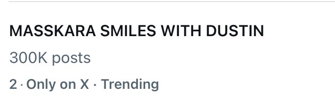 happy three hundred k!!!! four hundred next!!!

MASSKARA SMILES WITH DUSTIN
MASSKARA SMILES WITH DUSTIN