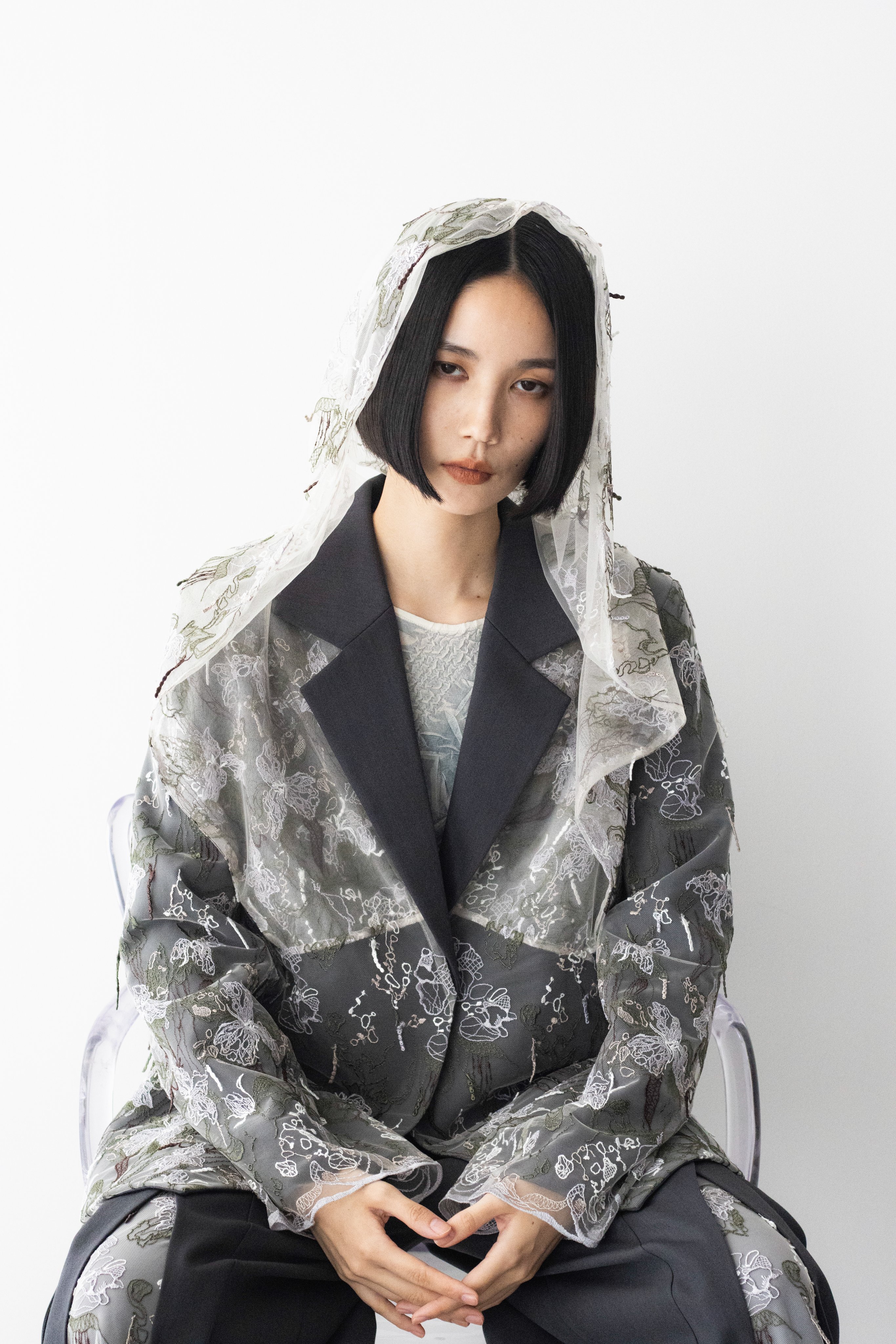 極美品 MURRAL ミューラル 鉱物 総刺繍 ジャケット MURRAL(ミューラル) Morpho embroidery jacket刺繍テーラード