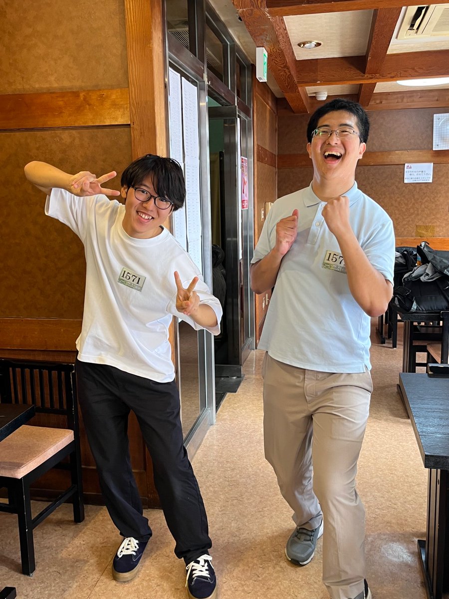 本日行われたM-1グランプリ2回戦で 当サークルから プラズマ万馬券(4年田中・2年柳岡) が合格し3回戦進出となりました🎉  応援ありがとうございました‼️