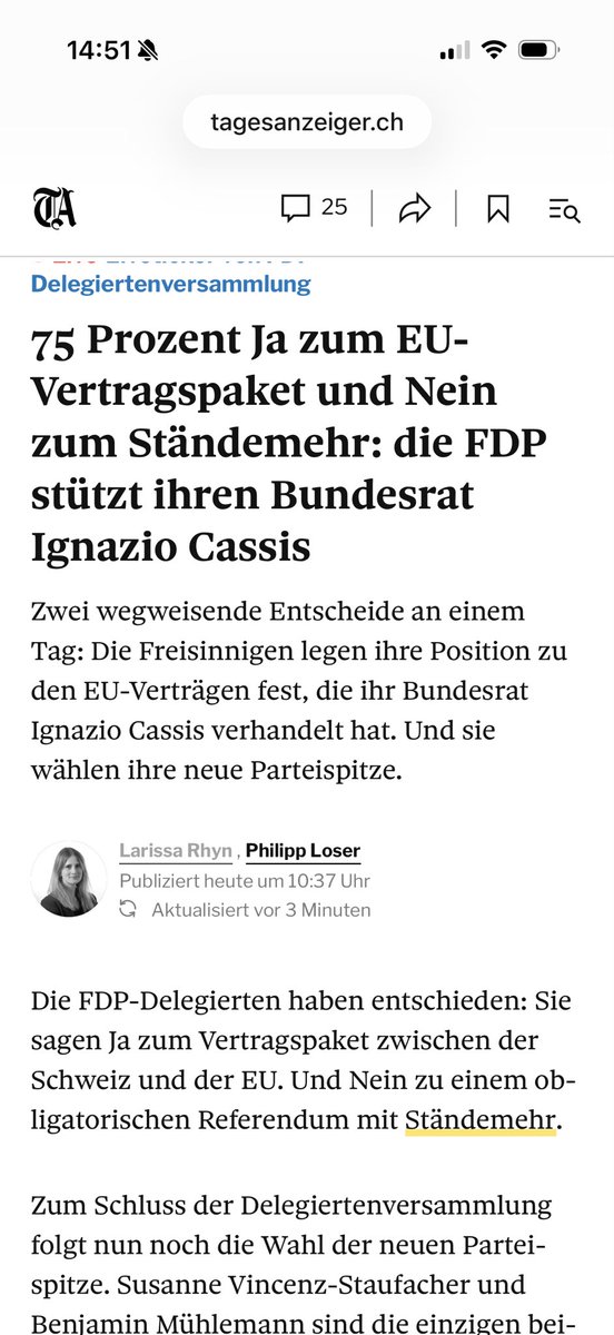 Damit ist die <a href="/FDP_Liberalen/">FDP Schweiz</a> de facto „doppelt tot“ und absolut unwählbar geworden.

#eu #bilaterale #rahmenverträge